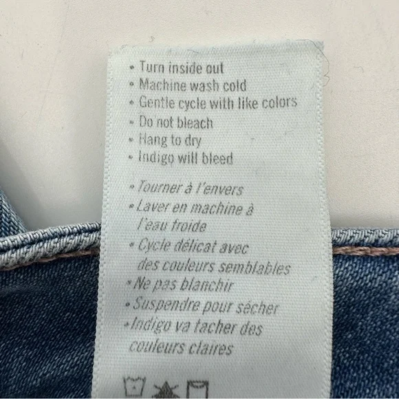 Paige Stella Crop High Waisted Straight Leg Jeans in Seawater Size 24 - Picture 10 of 15